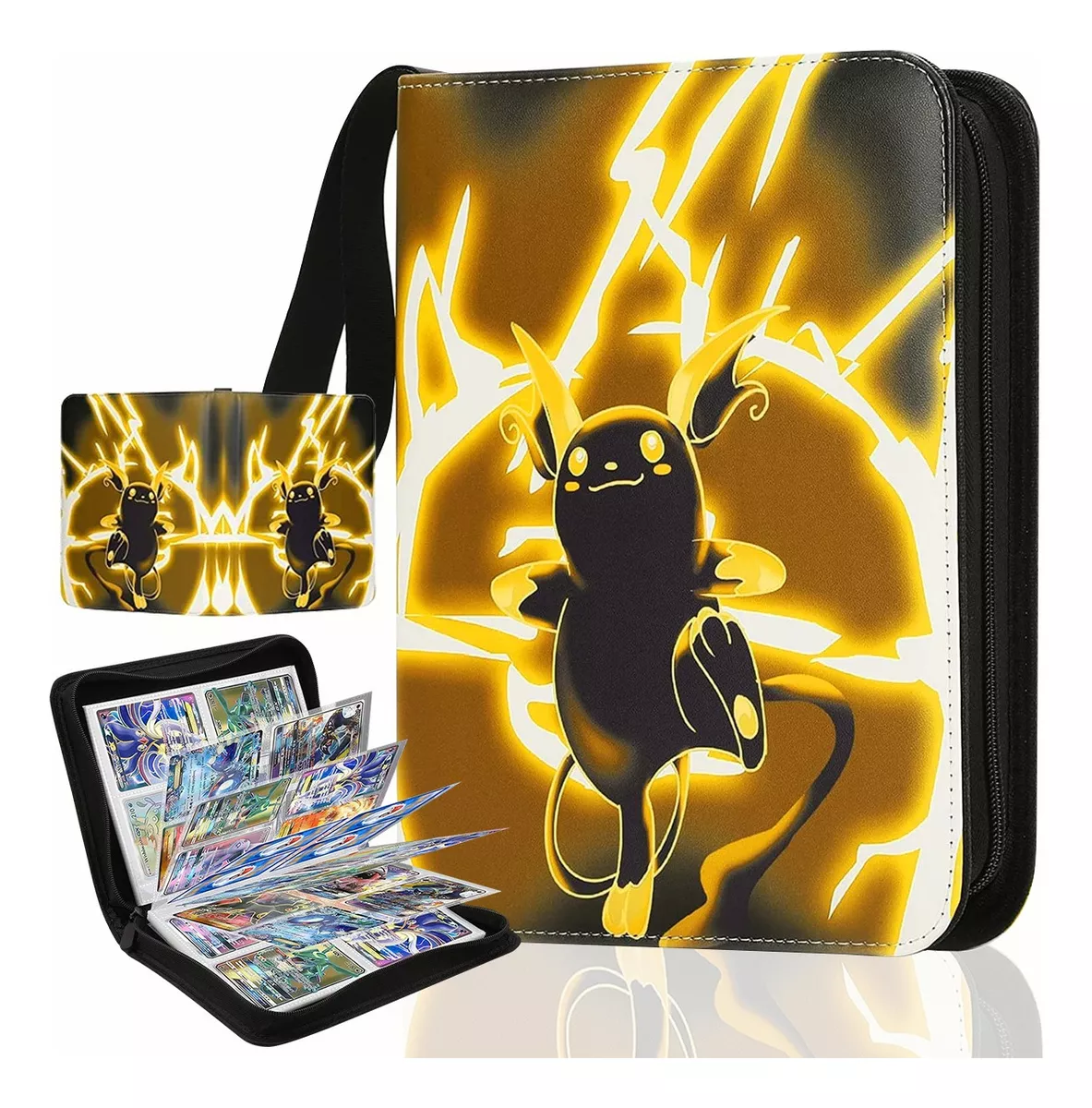 Foto 3 | Tarjetero Pokémon Yugioh 4 Bolsillos Tarjetas Álbum 520 Negoro Pikachu