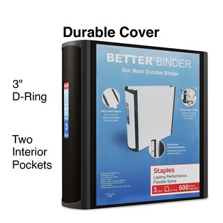 Foto 2 | Binder Staples 702874, 7,6 Cm, 3 Anillos Better Black (15126 Cc) - Venta Internacional.