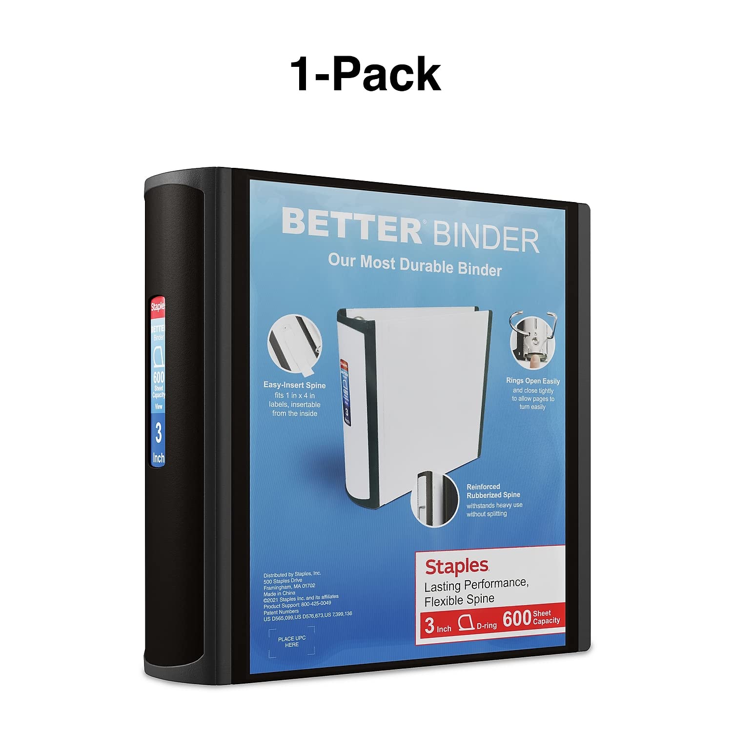 Foto 8 pulgar | Binder Staples 702874, 7,6 Cm, 3 Anillos Better Black (15126 Cc) - Venta Internacional.