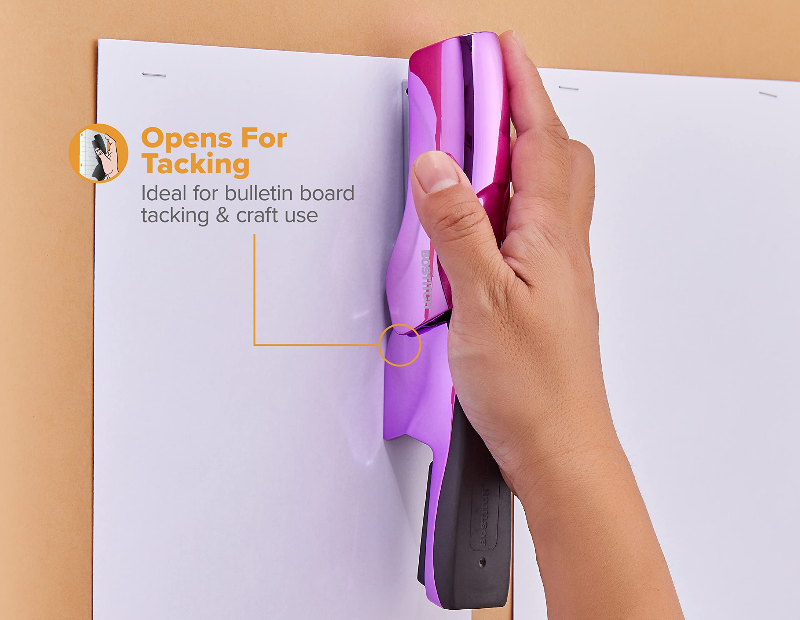 Foto 6 pulgar | Grapadora Bostitch Office Heavy Duty Con Capacidad Para 40 Hojas, Color Morado - Venta Internacional.
