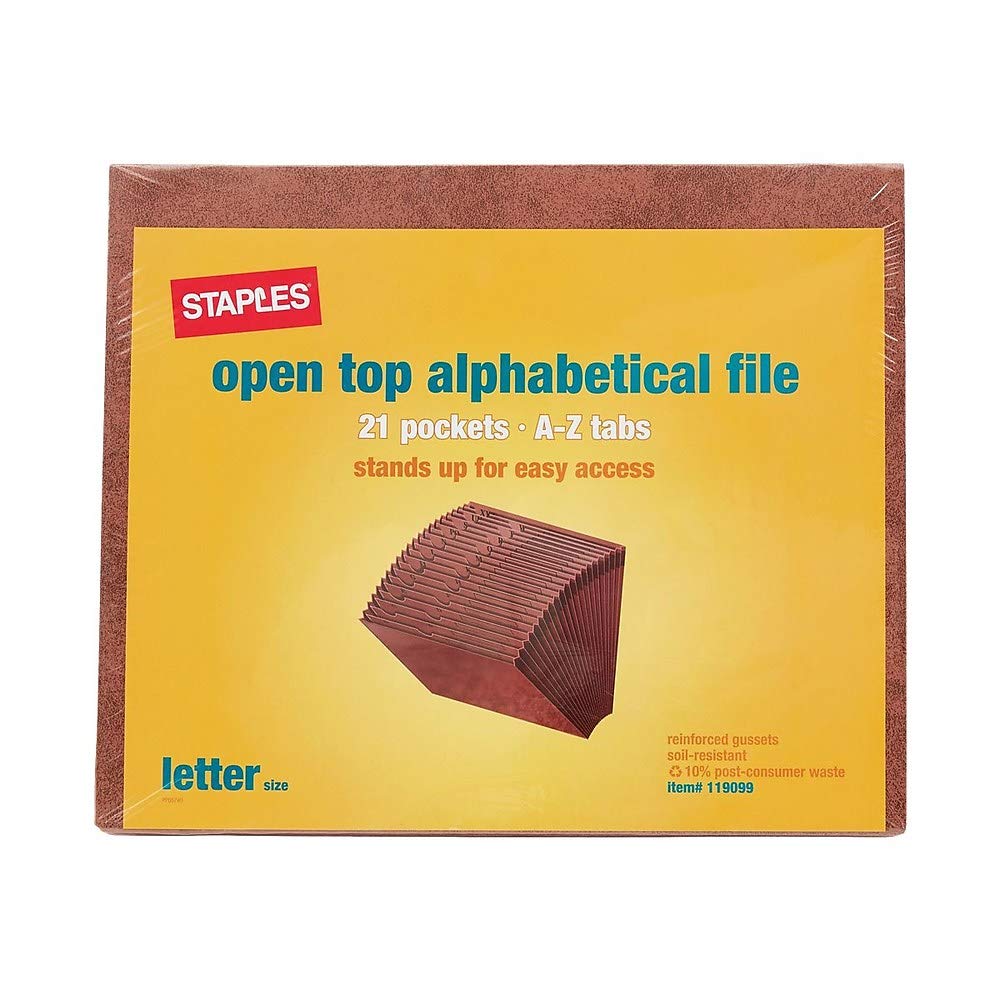 Foto 5 | Grapas Expandibles Para Archivar Acordeón, Tono Letón, Índice A-z, Marrón - Venta Internacional.
