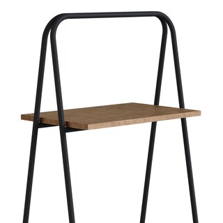 Foto 3 | Organizador Multifuncional Color Negro Y Madera Con Estructura Metálica De Acero