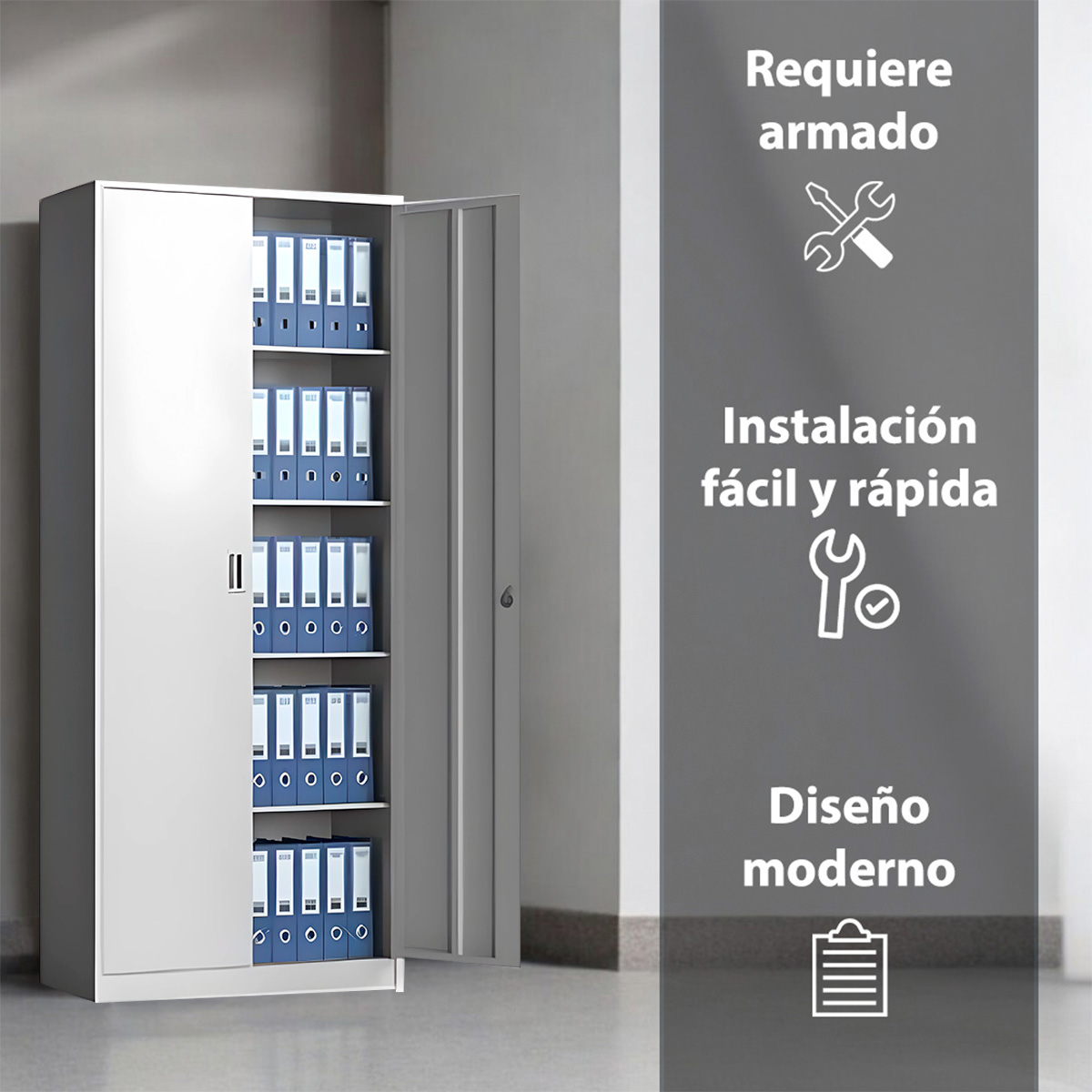 Foto 4 pulgar | Gabinete Archivero Metálico De 5 Niveles Ilios Innova
