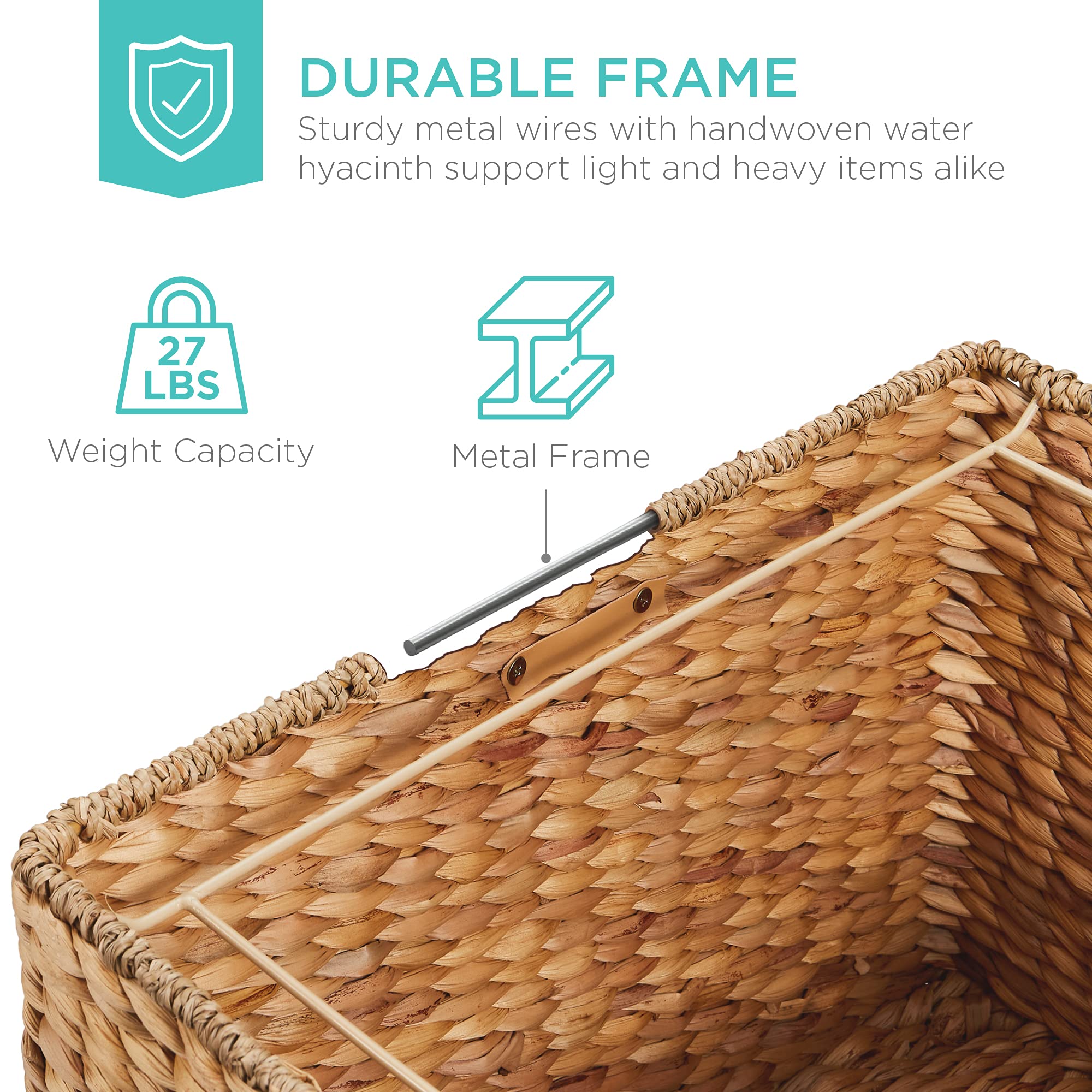 Foto 6 pulgar | Archivador Rodante Best Choice Water Hyacinth Natural - Venta Internacional.