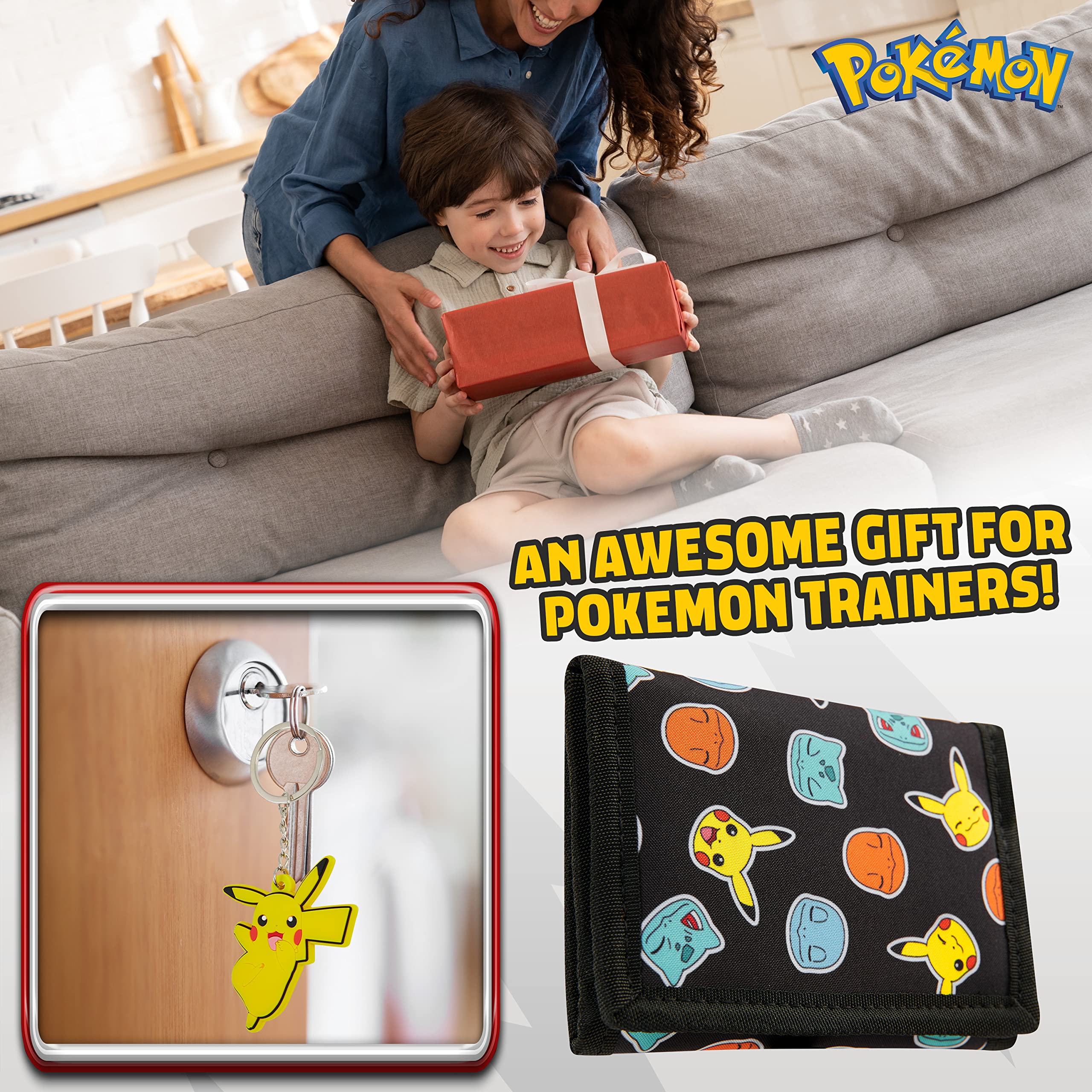 Foto 3 pulgar | Set De Cartera Y Llavero Pokémon Trifold Para Niños - Venta Internacional.