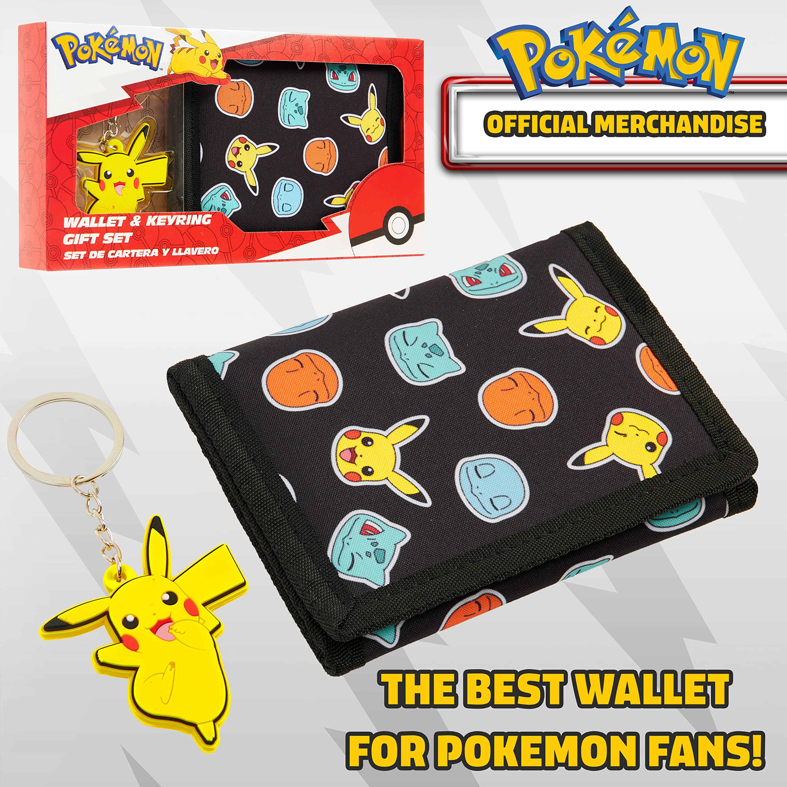 Foto 7 pulgar | Set De Cartera Y Llavero Pokémon Trifold Para Niños - Venta Internacional.