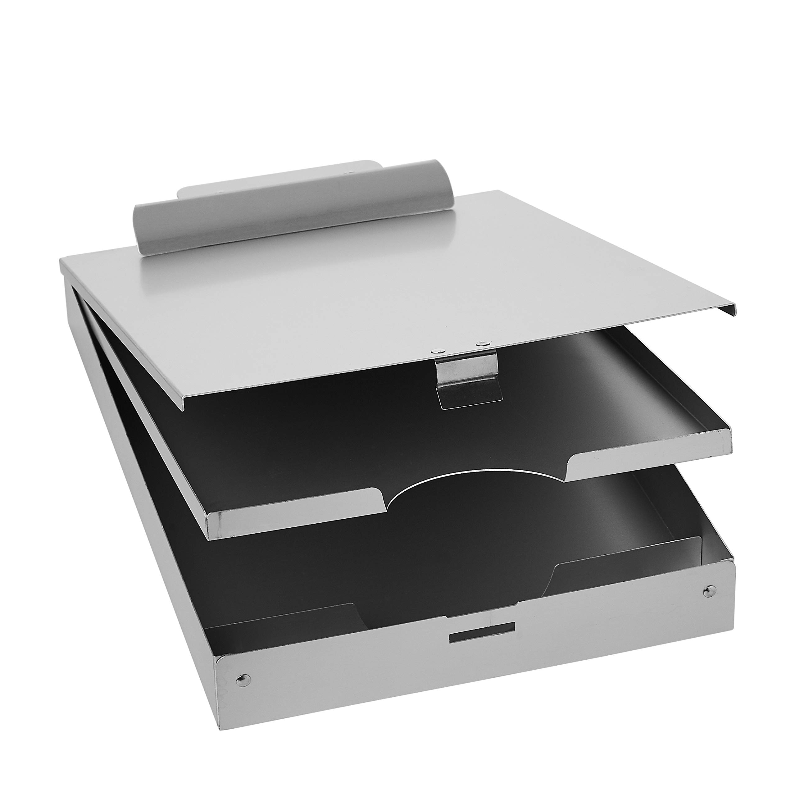Foto 1 | Portapapeles de Almacenamiento Amazon Basics Tres Niveles Plateado - Venta Internacional