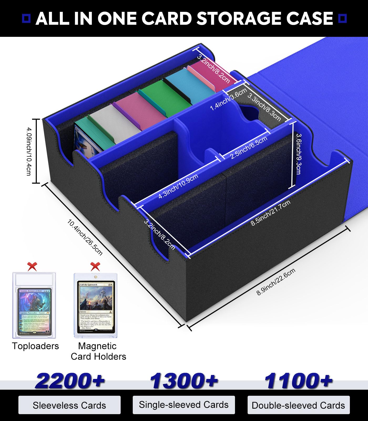 Foto 4 pulgar | Caja De Almacenamiento De Tarjetas Moko 2200+ Mtg Con Pestañas Y Almohadillas Divisorias - Venta Internacional.
