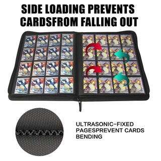 Foto 5 | Carpeta De Tarjetas Coleccionables Con 16 Bolsillos Y Más De 1000 Bolsillos Para Tcg, Color Negro - Venta Internacional