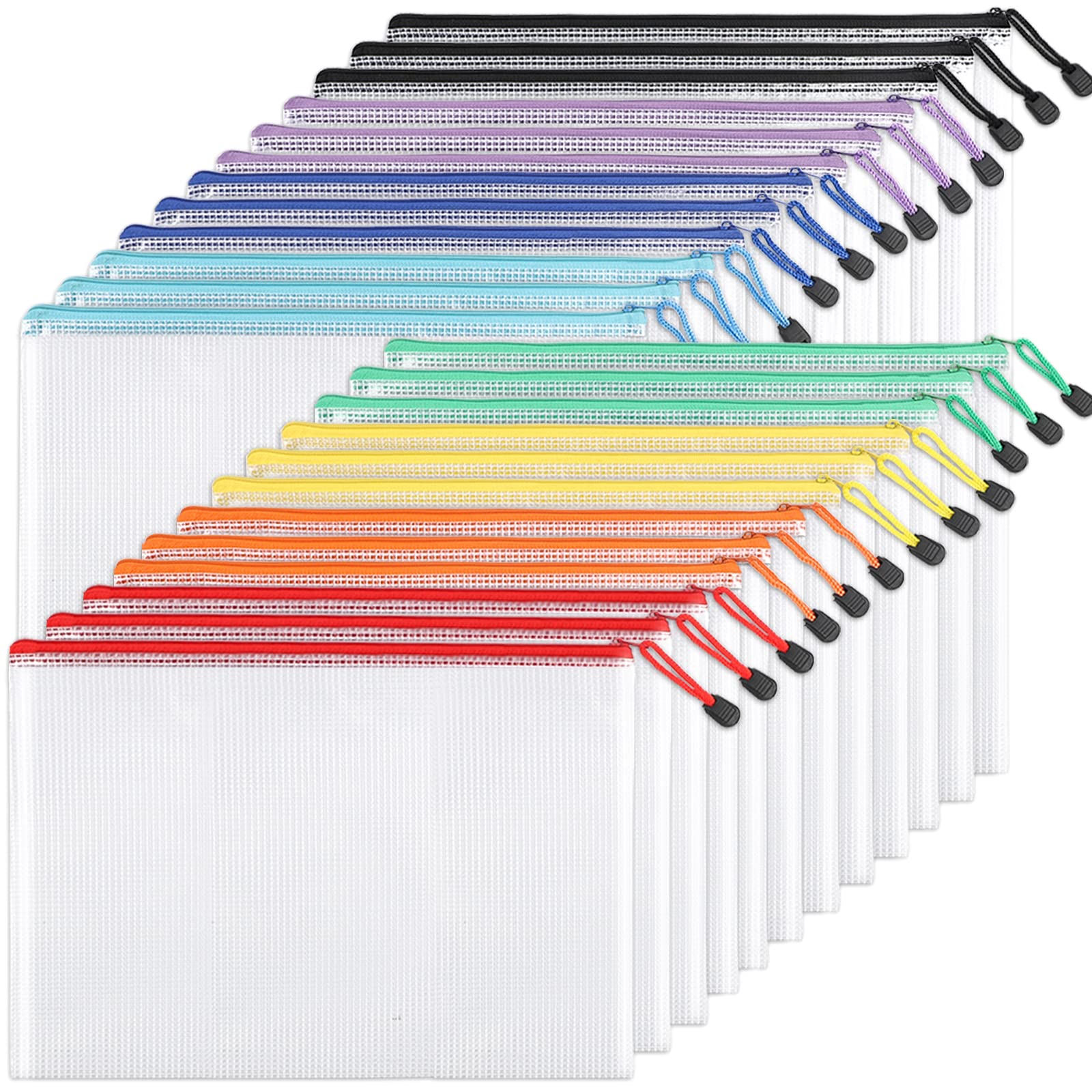 Foto 1 | Bolsas Con Cierre Eoout, Tamaño A4, Impermeables, 24 Unidades, 8 Colores - Venta Internacional.