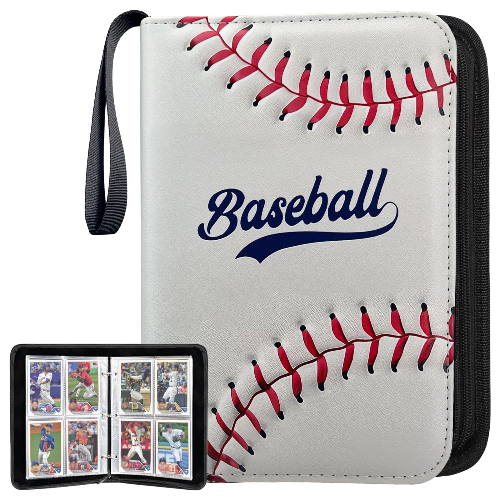 Carpeta De Béisbol Con 4 Bolsillos, 400 Tarjetas, Impermeable - Venta Internacional.