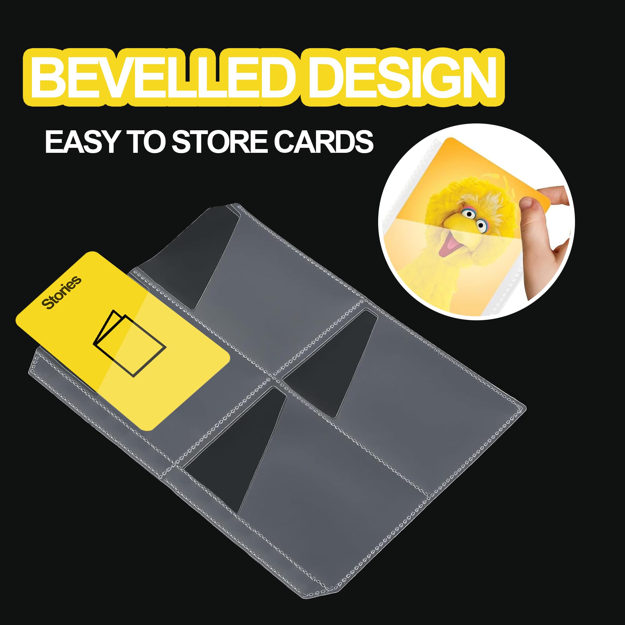 Foto 5 pulgar | Fundas Para Tarjetas, Paquete De 10, 80 Bolsillos, Para Tarjetero Yoto, 2 Anillos - Venta Internacional.