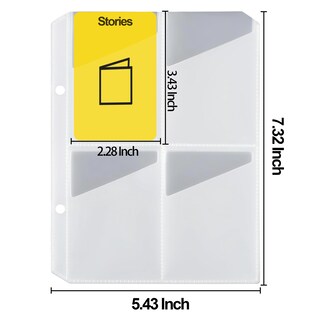Foto 2 | Fundas Para Tarjetas, Paquete De 10, 80 Bolsillos, Para Tarjetero Yoto, 2 Anillos - Venta Internacional.