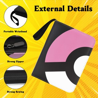 Foto 3 | Carpeta De 4 Bolsillos Con Diseño Moderno Para 400 Tarjetas, Color Rosa - Venta Internacional.