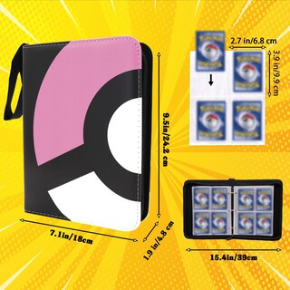 Foto 4 | Carpeta De 4 Bolsillos Con Diseño Moderno Para 400 Tarjetas, Color Rosa - Venta Internacional.