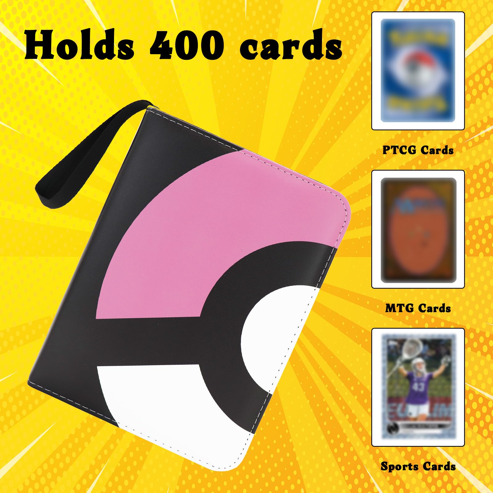 Foto 6 pulgar | Carpeta De 4 Bolsillos Con Diseño Moderno Para 400 Tarjetas, Color Rosa - Venta Internacional.