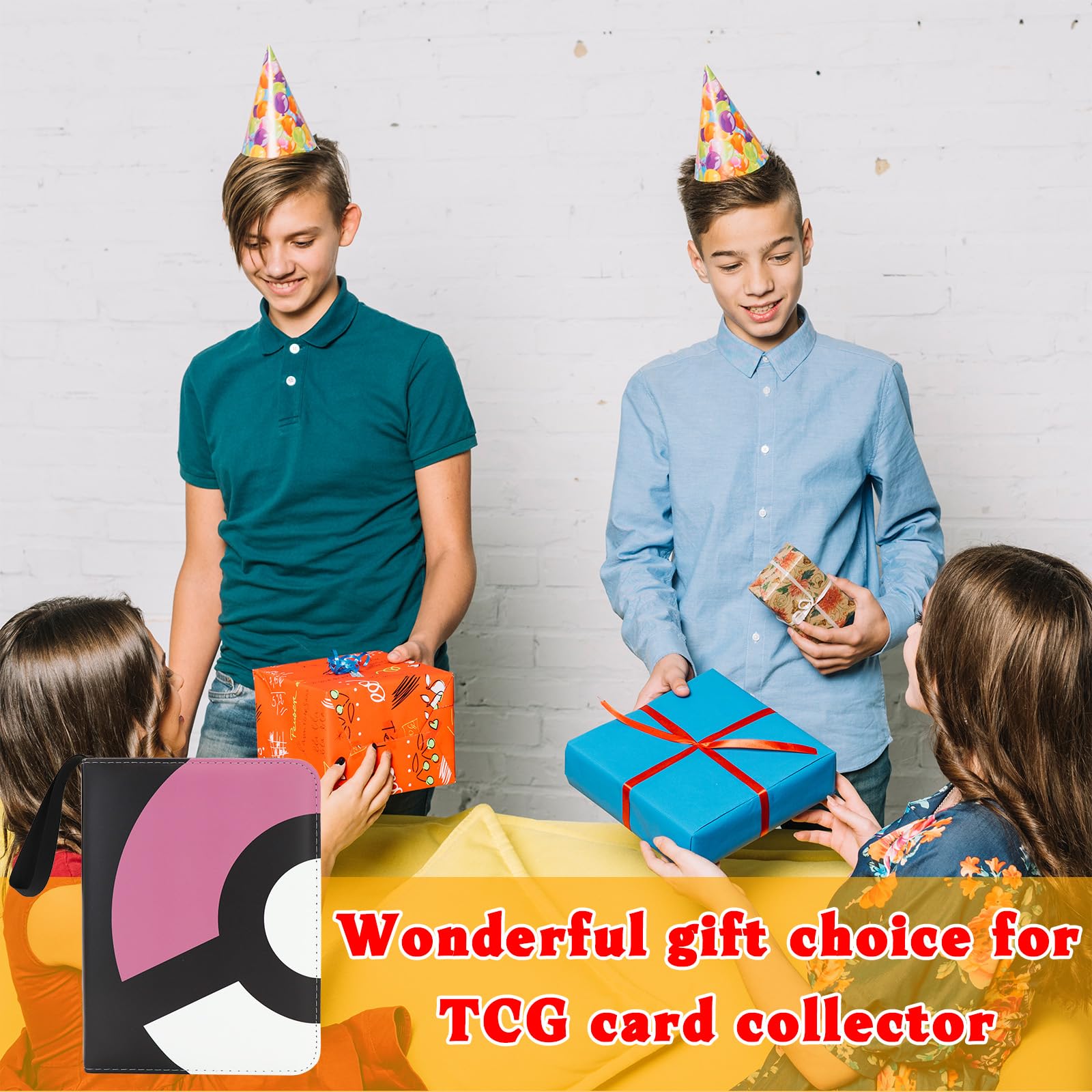Foto 6 | Carpeta De 4 Bolsillos Con Diseño Moderno Para 400 Tarjetas, Color Rosa - Venta Internacional.