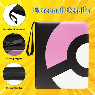 Foto 3 | Carpeta De 9 Bolsillos Con Diseño Moderno Para 900 Tarjetas, Color Rosa - Venta Internacional.