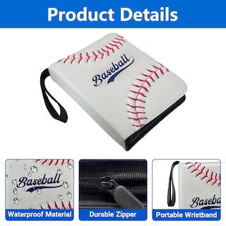 Foto 3 | Carpeta De Béisbol Con 4 Bolsillos, 400 Tarjetas, Impermeable - Venta Internacional.