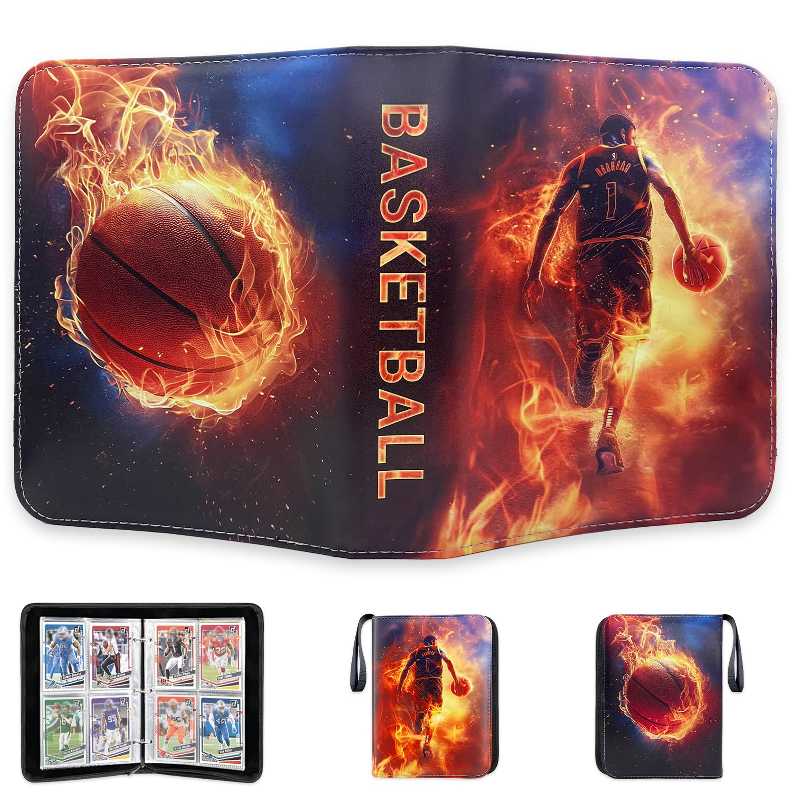 Foto 2 pulgar | Carpeta De Baloncesto Con 4 Bolsillos, 400 Tarjetas, Impermeable - Venta Internacional.