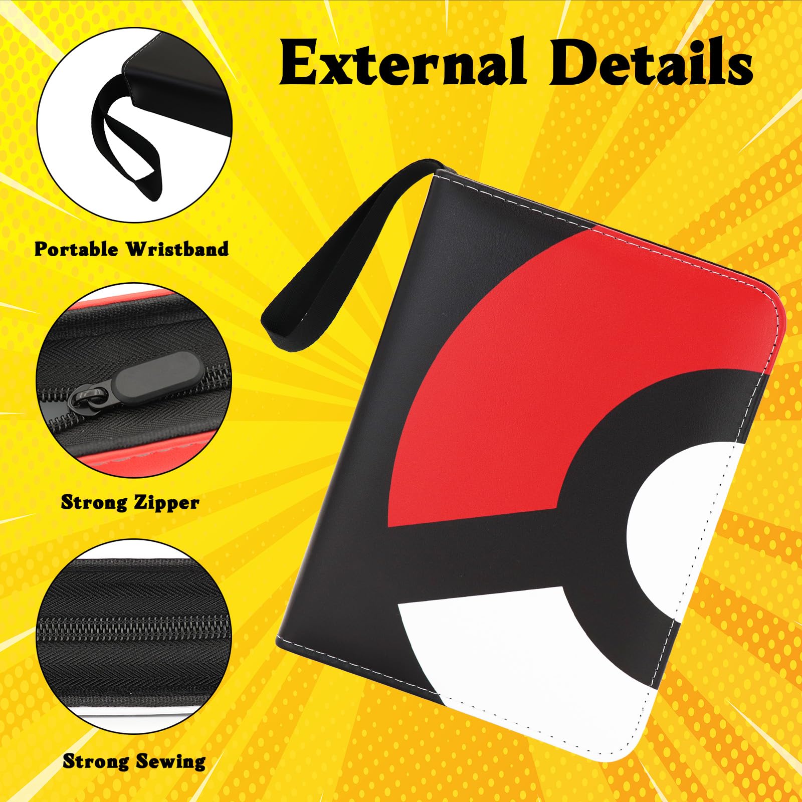 Foto 4 pulgar | Carpeta De 4 Bolsillos, Diseño Moderno Para 400 Tarjetas, Color Rojo - Venta Internacional.