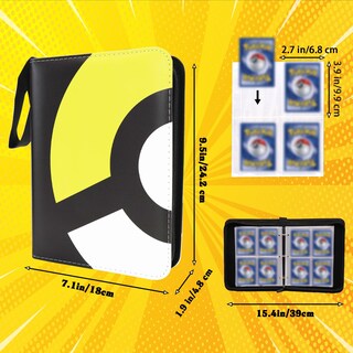 Foto 4 | Carpeta De 4 Bolsillos Con Diseño Moderno Para 400 Tarjetas Coleccionables - Venta Internacional.