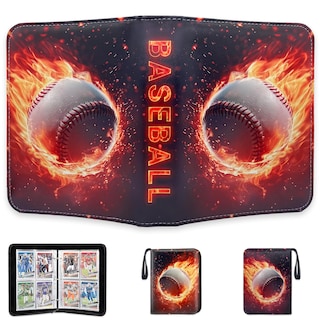 Foto 1 | Carpeta De Béisbol Con 4 Bolsillos, 400 Tarjetas, Impermeable - Venta Internacional.