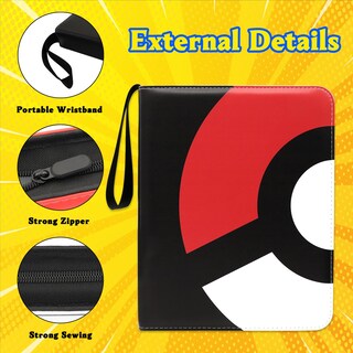 Foto 3 | Carpeta De 9 Bolsillos, Diseño Moderno Para 900 Tarjetas, Color Rojo - Venta Internacional.