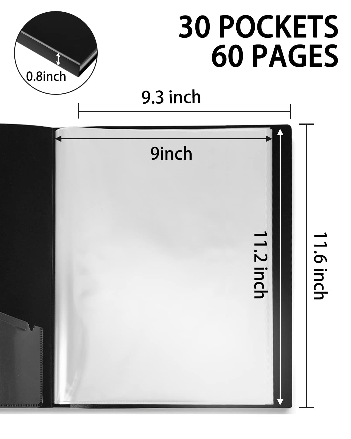 Foto 3 pulgar | Binder Dynta, Paquete De 4 Unidades Con Funda De Plástico, A4, 30 Bolsillos, Color Negro - Venta Internacional.