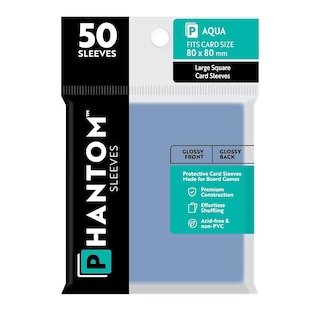 Foto 1 | Fundas para Cartas Capstone Games Phantom Aqua 80x80 Mm 50 Unidades - Venta Internacional