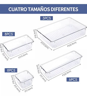 Foto 2 | Juego De 25 Organizadores De Cajones De Plstico Tr