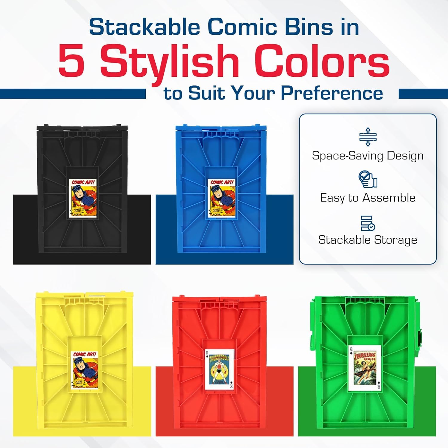 Foto 7 pulgar | Papelera Para Cómics Bcw, Corta, Con Capacidad Para 150 Cómics, Color Amarillo - Venta Internacional.