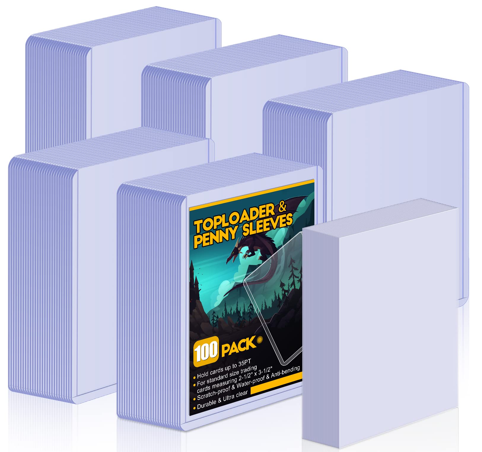 Protectores De Tarjetas Sooez 35 Pt Toploaders Con Fundas Transparentes X100 - Venta Internacional.