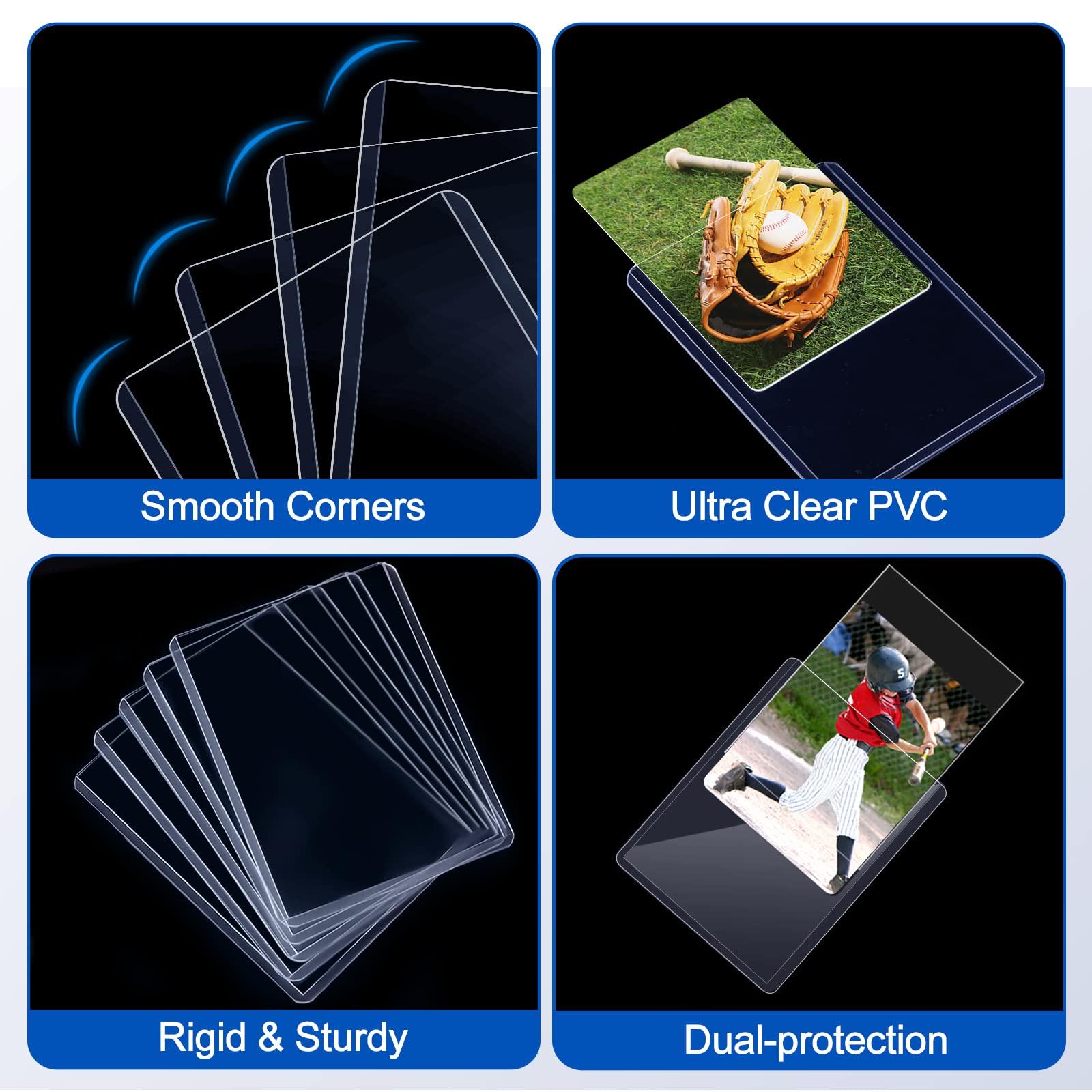 Foto 6 pulgar | Protectores De Tarjetas Sooez 35 Pt Toploaders Con Fundas Transparentes X100 - Venta Internacional.