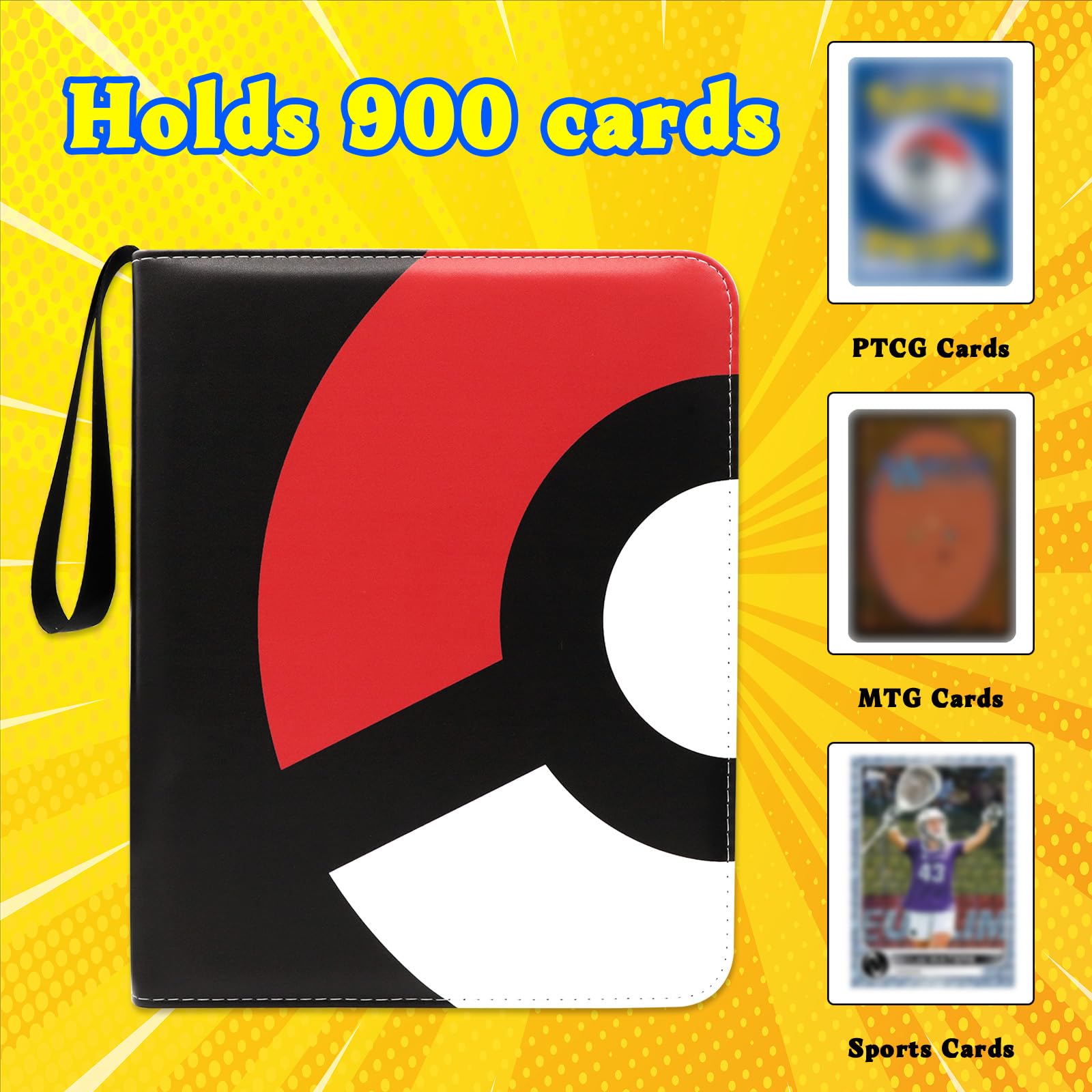 Foto 5 | Carpeta De 9 Bolsillos, Diseño Moderno Para 900 Tarjetas, Color Rojo - Venta Internacional.