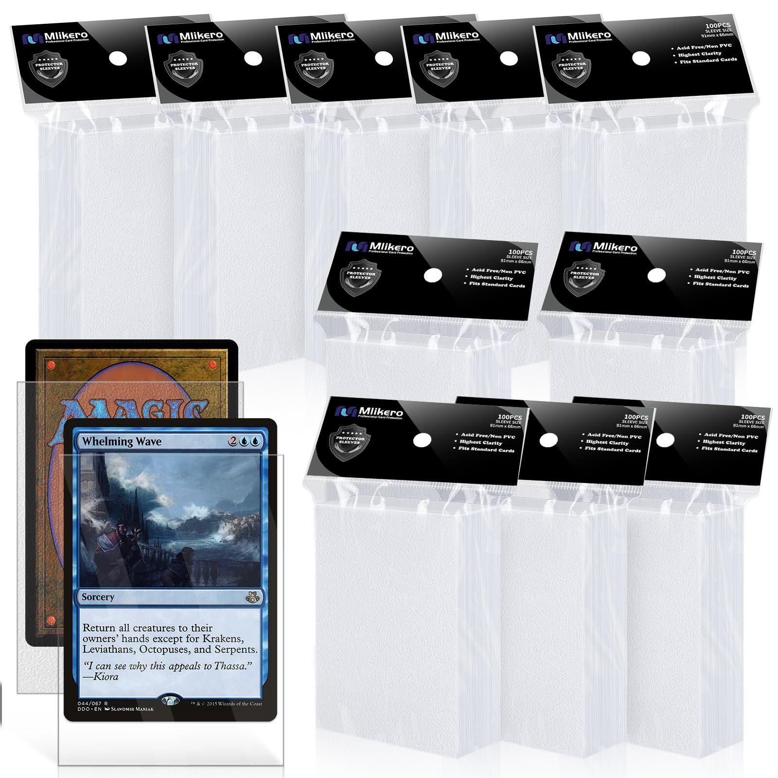 Foto 2 pulgar | Fundas De Cartas Mlikero Matte Clear 1000 Unidades Para Mtg - Venta Internacional.