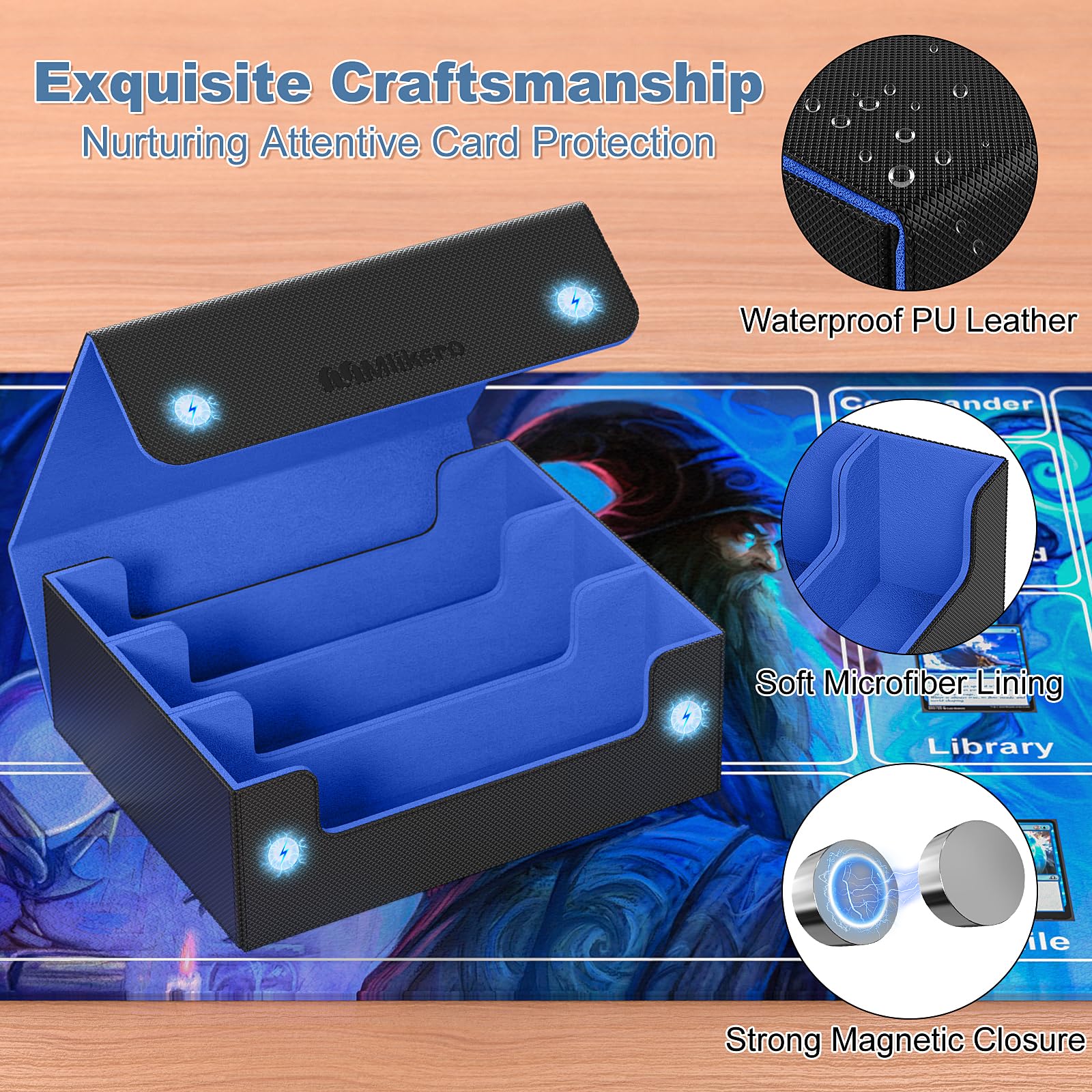 Foto 5 pulgar | Caja De Almacenamiento De Tarjetas Coleccionables Mlikero Card Deck Funda Para Más De 1800 Cartas - Venta Internacional