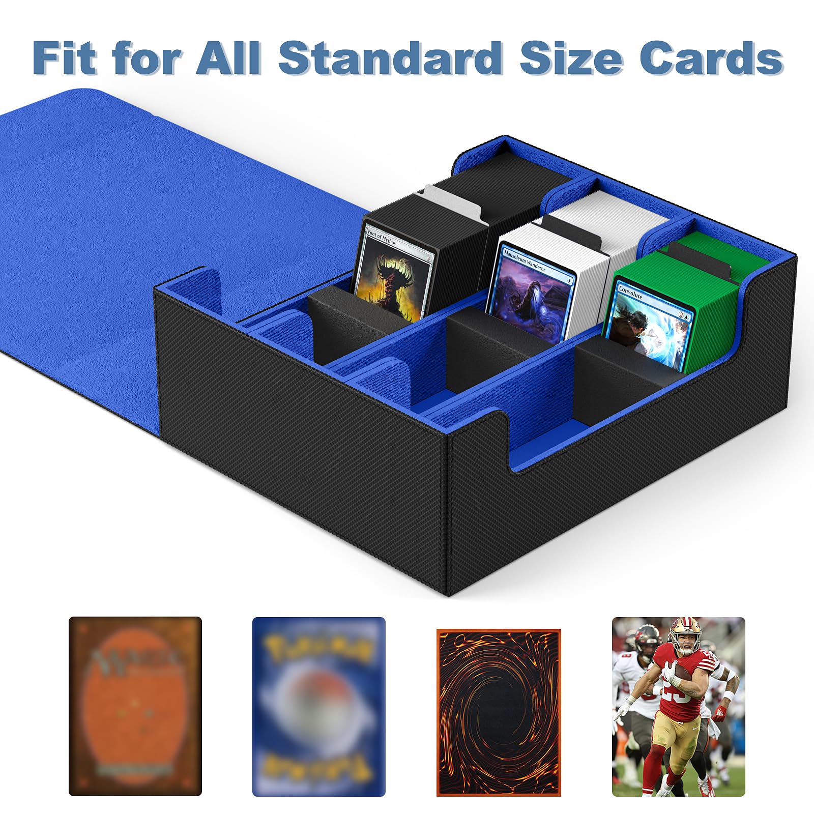 Foto 7 pulgar | Caja De Almacenamiento De Tarjetas Coleccionables Mlikero Card Deck Funda Para Más De 1800 Cartas - Venta Internacional