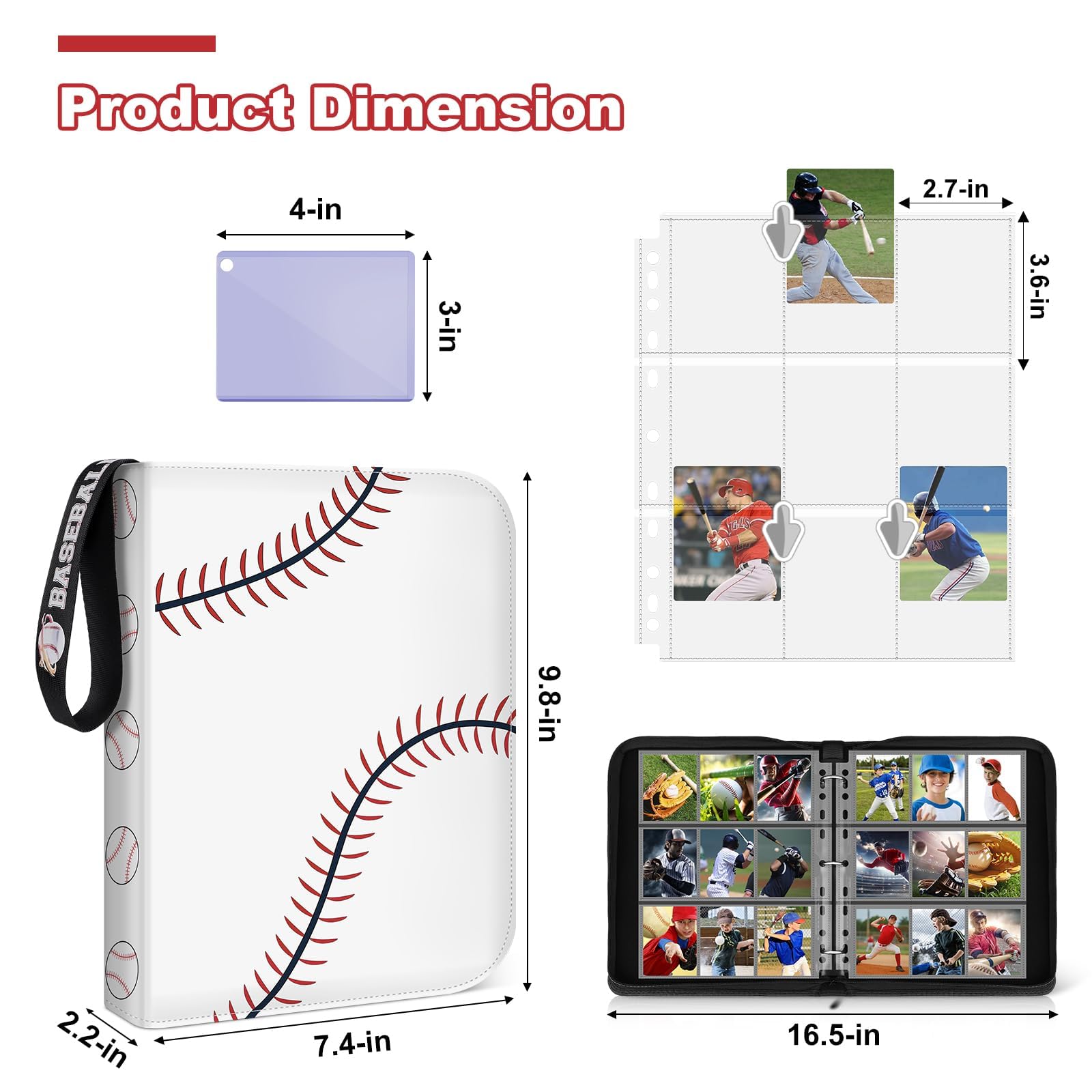 Foto 6 pulgar | Carpeta Coleccionable Mlikero Baseball Card 720 Pocket 2025 - Venta Internacional.
