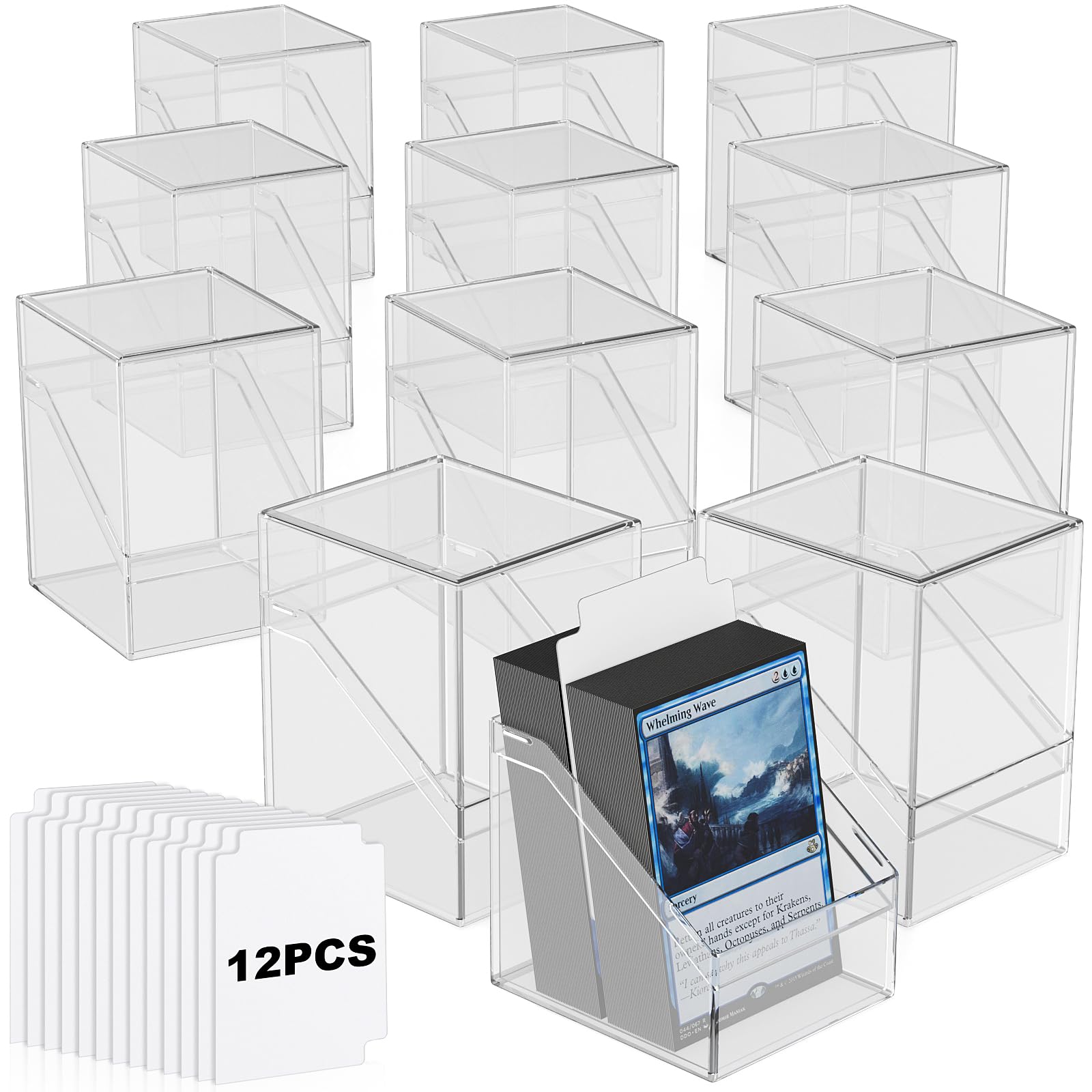 Foto 2 pulgar | Estuches De Baraja Mlikero Acrylic Commander, Paquete De 12 Unidades, 100 Cartas - Venta Internacional.
