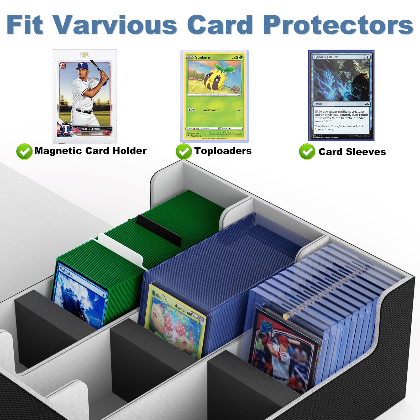 Foto 3 pulgar | Funda Para Cartas Coleccionables Mlikero Para Más De 1800 Cartas Con Cierre Magnético - Venta Internacional.
