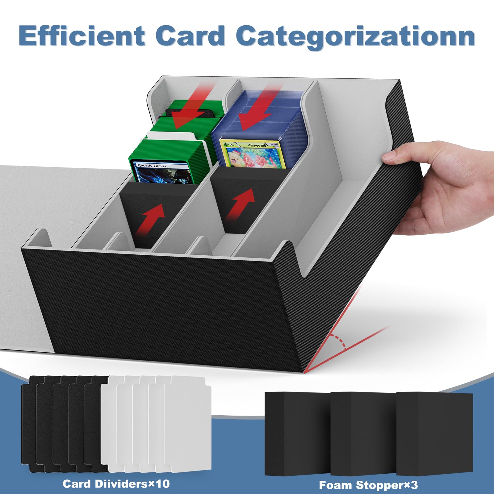Foto 4 pulgar | Funda Para Cartas Coleccionables Mlikero Para Más De 1800 Cartas Con Cierre Magnético - Venta Internacional.