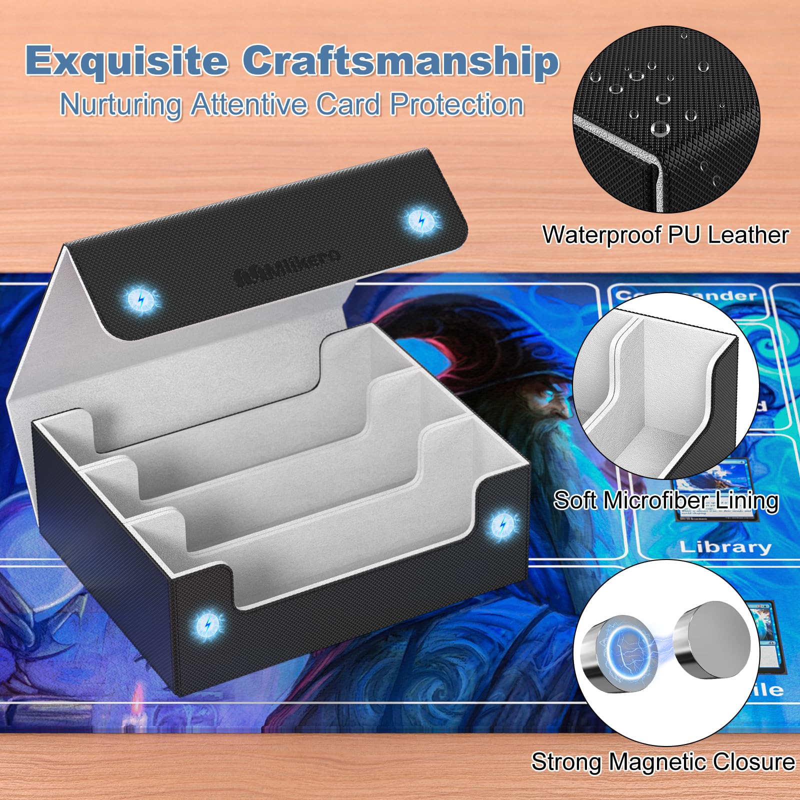 Foto 5 pulgar | Funda Para Cartas Coleccionables Mlikero Para Más De 1800 Cartas Con Cierre Magnético - Venta Internacional.