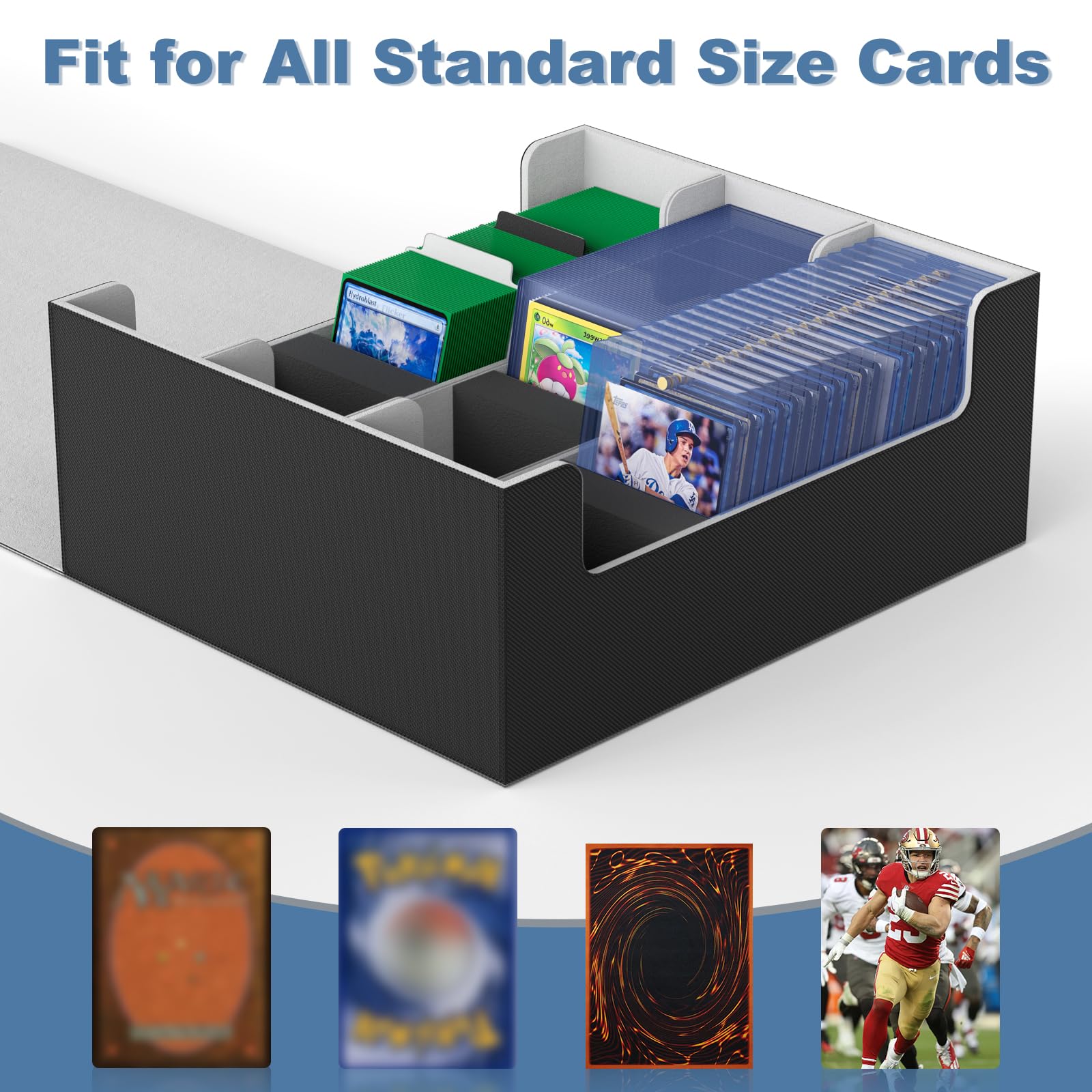 Foto 7 pulgar | Funda Para Cartas Coleccionables Mlikero Para Más De 1800 Cartas Con Cierre Magnético - Venta Internacional.