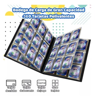 Foto 4 | Carpeta De Tarjetas Yu-gi-oh, Pokémon, Mtg, Tcg, 50 Páginas Negro