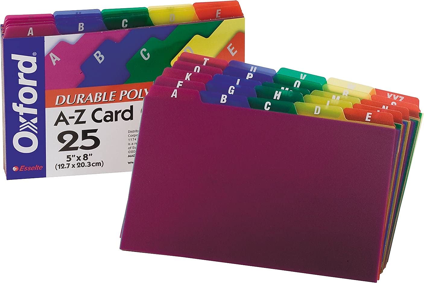 Foto 2 | Juego De 25 Guías Oxford Poly Alfabéticas De La A A La Z, 5 X 8 Pulgadas - Venta Internacional.