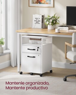 Foto 3 | Archivador Móvil Vasagle Con 2 Cajones, 44 X 42 X 69 Cm