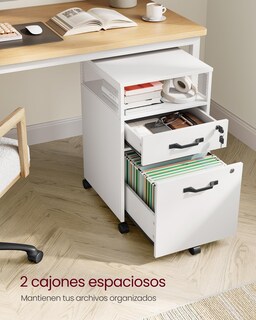 Foto 4 | Archivador Móvil Vasagle Con 2 Cajones, 44 X 42 X 69 Cm