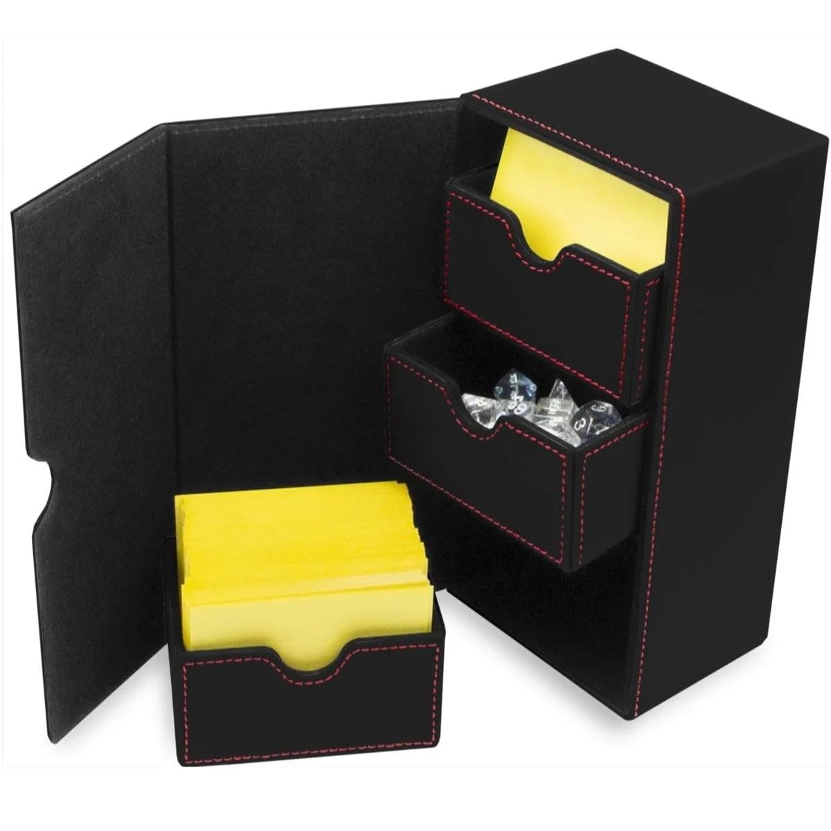 Caja Para Cartas Bcw Deck Vault-lx 200 Negra Con Funda Para 100 Cartas - Venta Internacional.