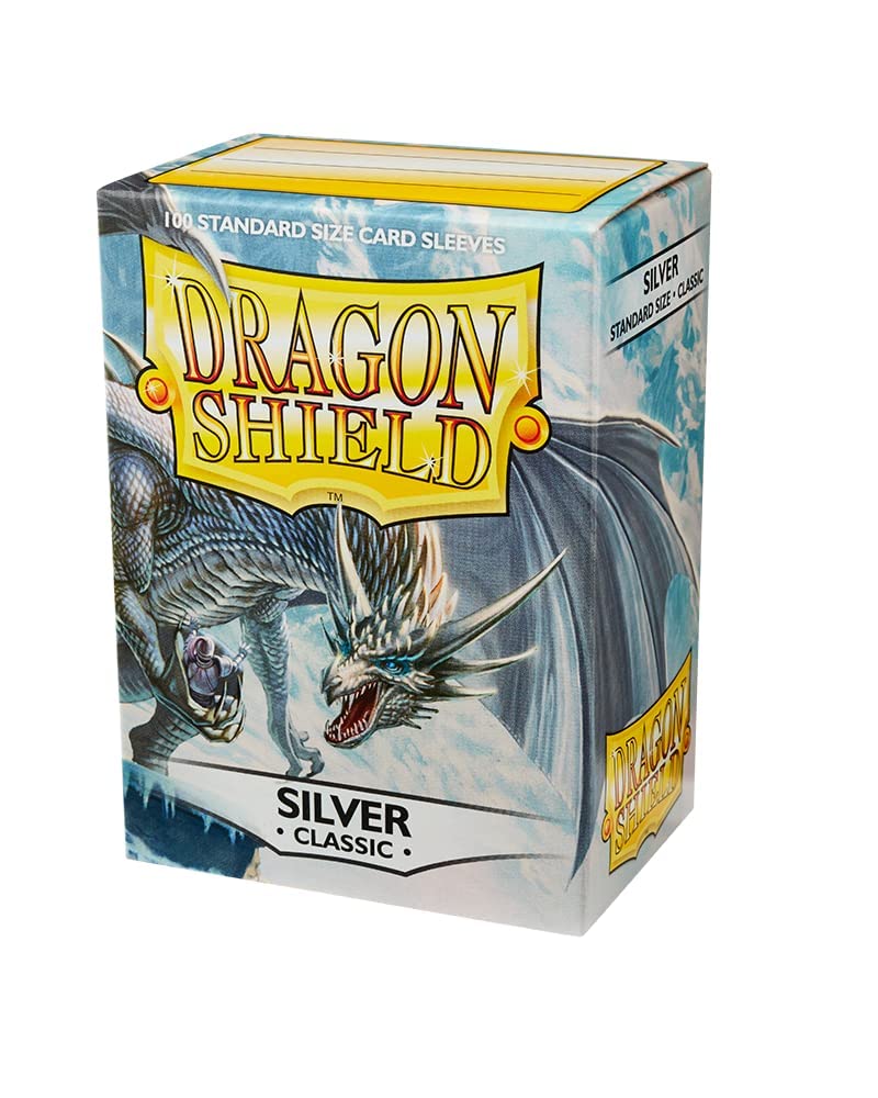 Foto 2 pulgar | Fundas Para Cartas Dragon Shield Classic Silver 100 Ct - Venta Internacional.